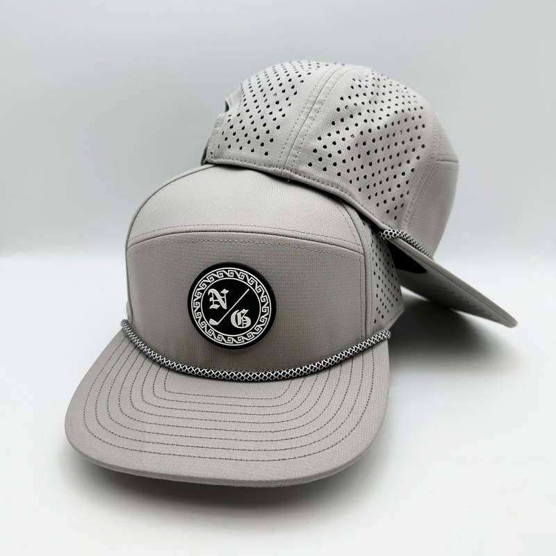 High Quality Custom Truck Hat Wholesale Polyester Laser Hole Baseball Caps Rope Fashion Waterproof Mens Sports Hat