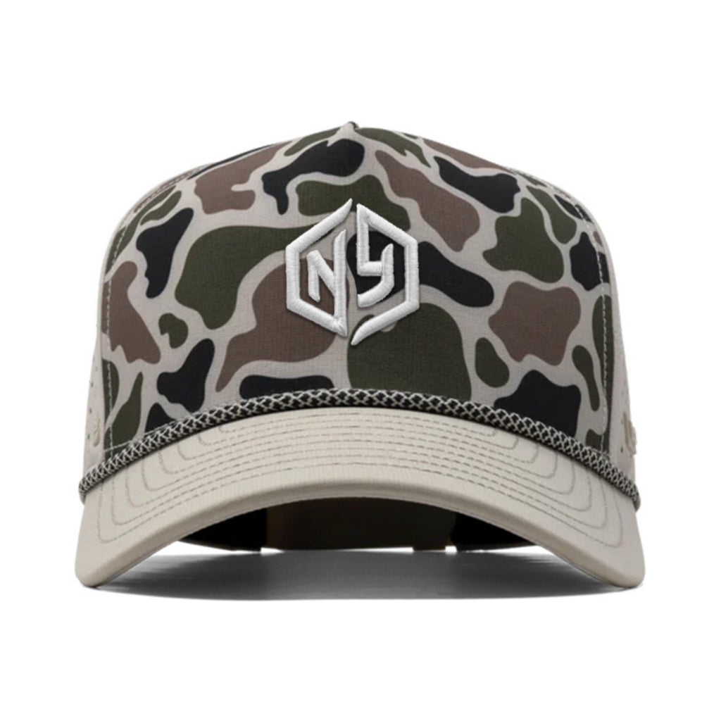 Laser Cut Hat Waterproof Custom Waterproof Hat With Rope High Quality Custom Logo 5 Panel Camo Laser Holes Cap