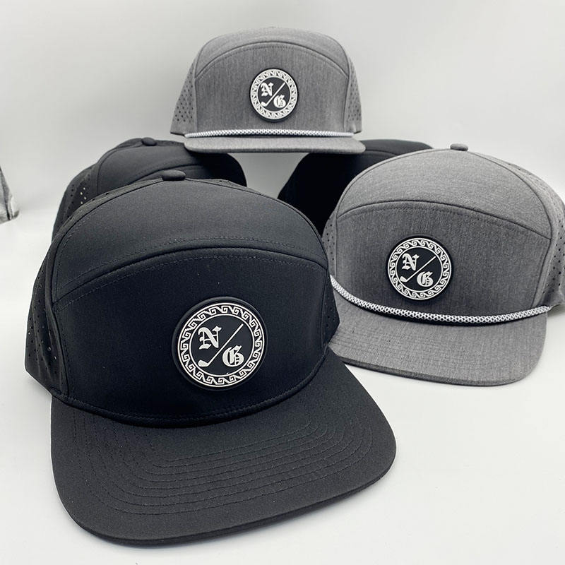 High Quality Custom Truck Hat Wholesale Polyester Laser Hole Baseball Caps Rope Fashion Waterproof Mens Sports Hat