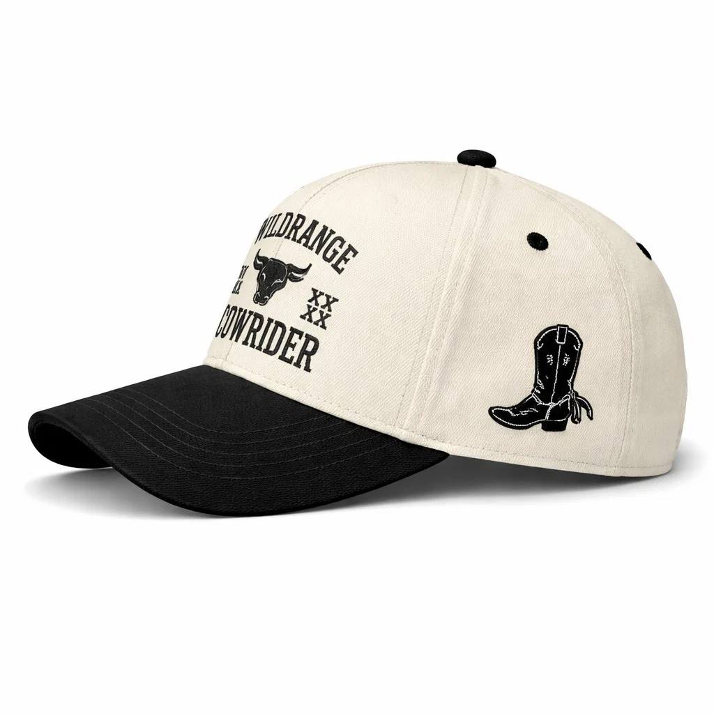 OEM/OEM High Quality 5-panel Cotton Sport Hat Custom Letter Embroidered Logo Two Tone Gorras Baseball Cap Formal Leaf Pattern Design