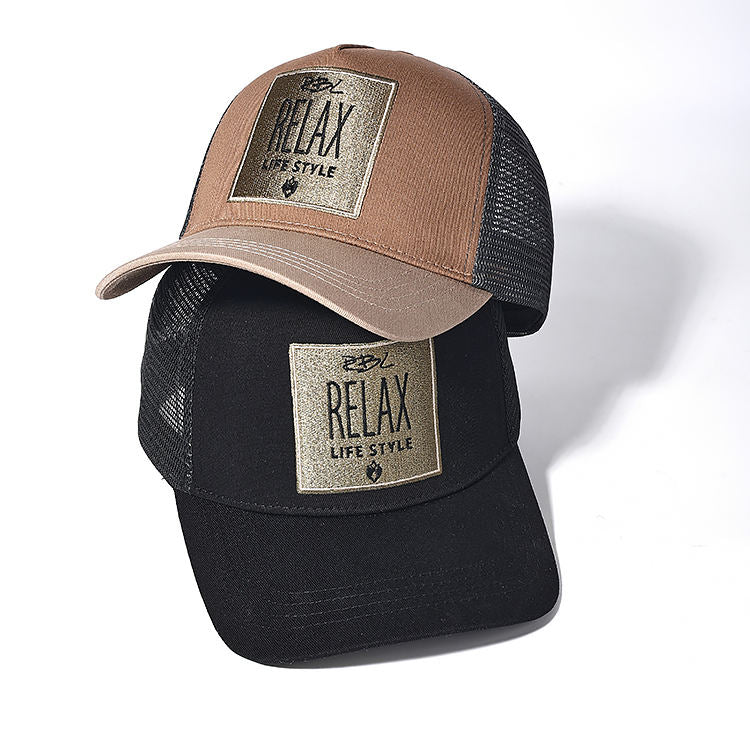 Trucker Hats 5-Panel Mesh Baseball Cap Embroidered Summer Polyester/Cotton Adjustable Snapback Fashion Cycling Wholesale Custom
