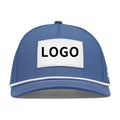 High Quality Logo Custom 5 Panel Laser Cut Hole Rope Baseball Cap Perforated Cap Performance Sports Dad Hat Golf Cap Waterproof