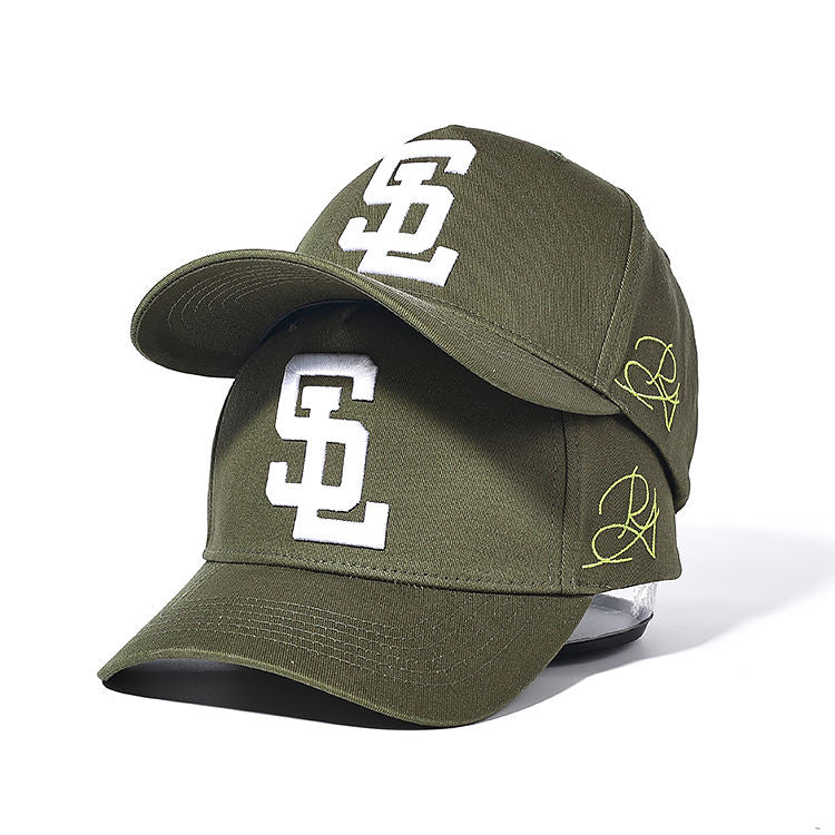 Green Baseball Cap with Custom logo High Quality 5 Panel Gorras 3D Embroidered Personalizada Dad Golf Snapback Hat for Men