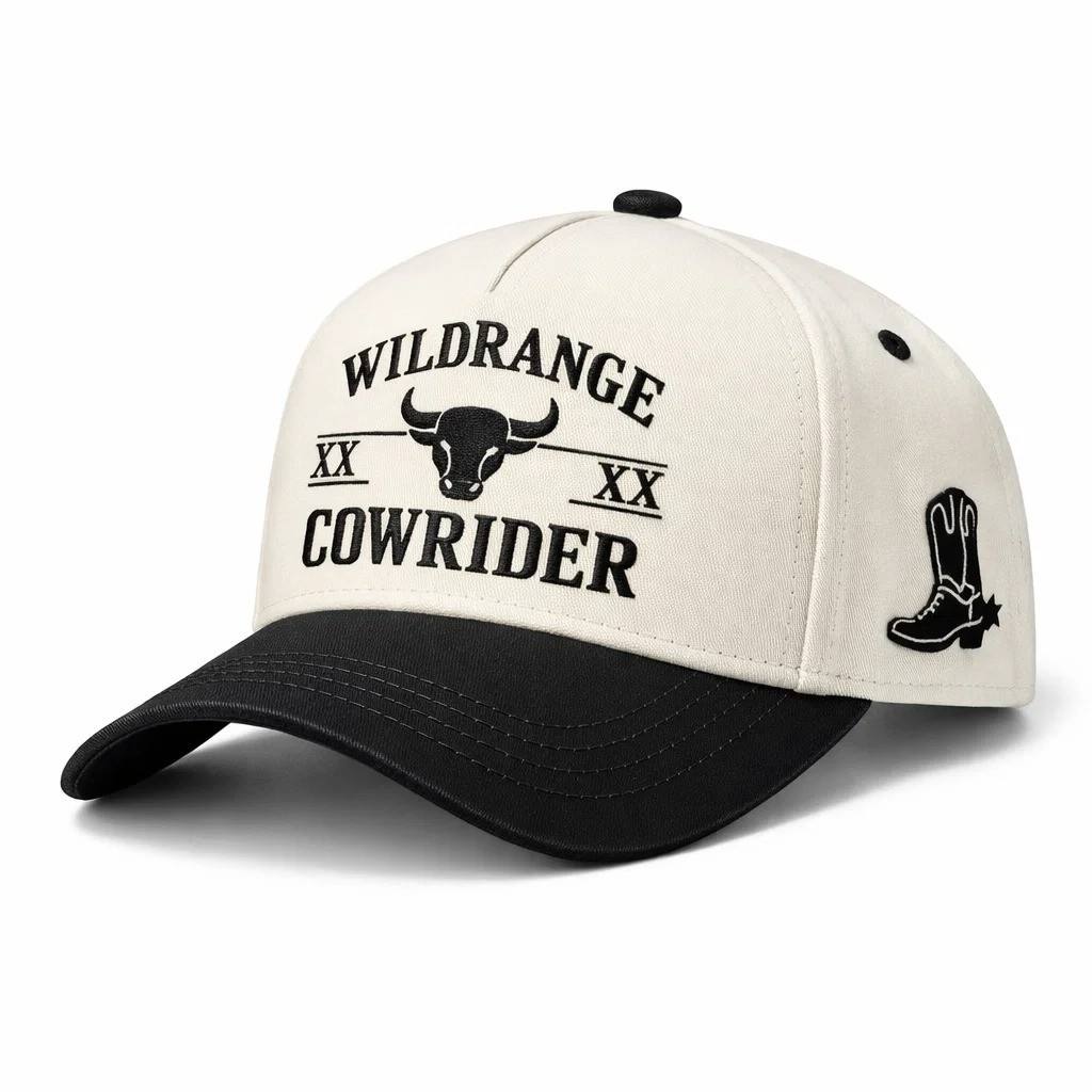 OEM/OEM High Quality 5-panel Cotton Sport Hat Custom Letter Embroidered Logo Two Tone Gorras Baseball Cap Formal Leaf Pattern Design