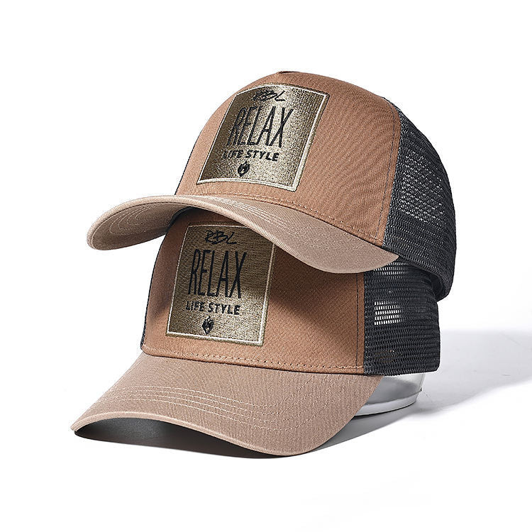 Trucker Hats 5-Panel Mesh Baseball Cap Embroidered Summer Polyester/Cotton Adjustable Snapback Fashion Cycling Wholesale Custom