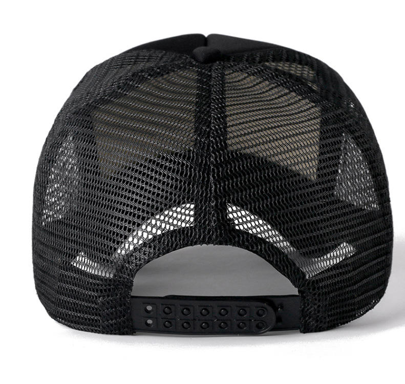 Wholesale Summer Fashion Adult Polyester Blank Sport Cap Cheap Promotion 5 Panel Foam Trucker Hat Mesh Cap Custom logo