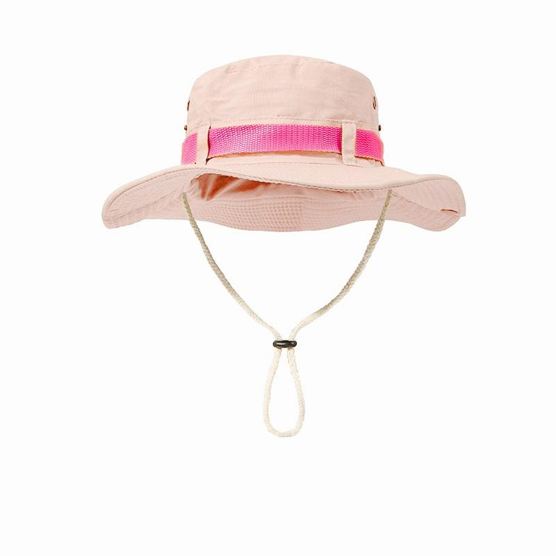 Wide Outdoor Camo Boonie Bucket Hat String Sports Cap for Camping Fishing Travel Mountaineering Sunscreen Jungle Visor Character