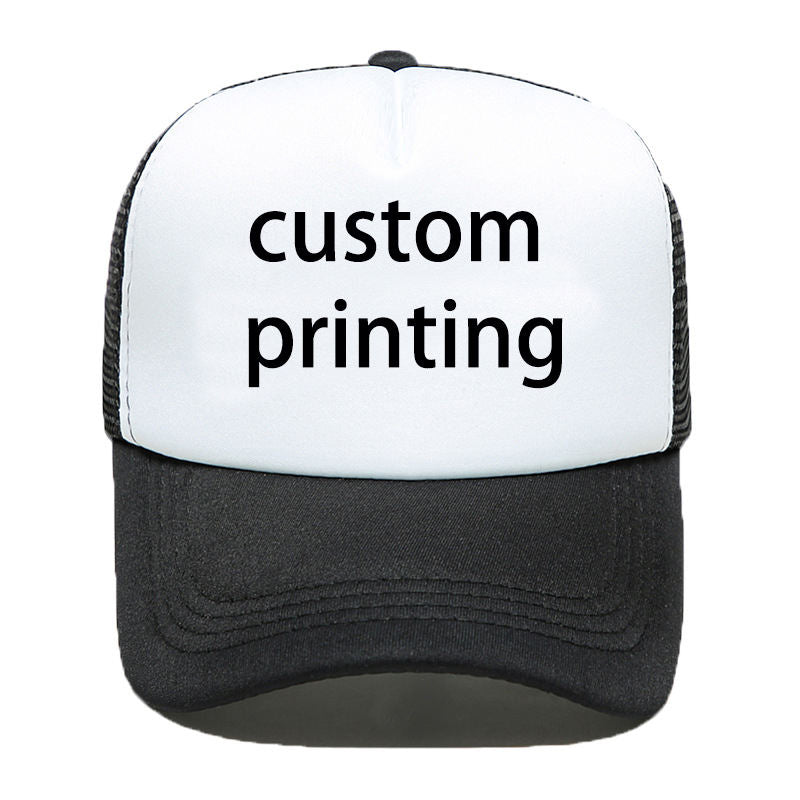 Wholesale Summer Fashion Adult Polyester Blank Sport Cap Cheap Promotion 5 Panel Foam Trucker Hat Mesh Cap Custom logo